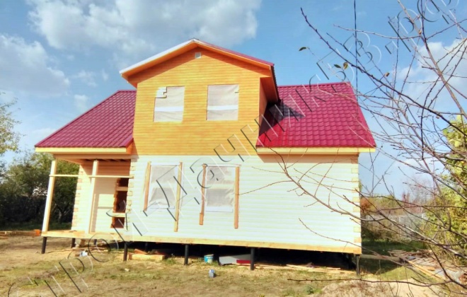 2 Брусовой дом К-31, 10×7.5, 132 м², Рязанская область, Рязанский район,  Деревня Ивкино (14)